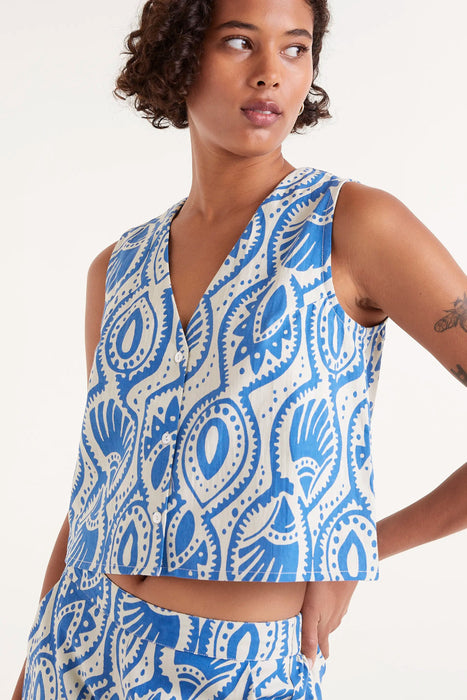 Aquaria Printed Sleeveless Top