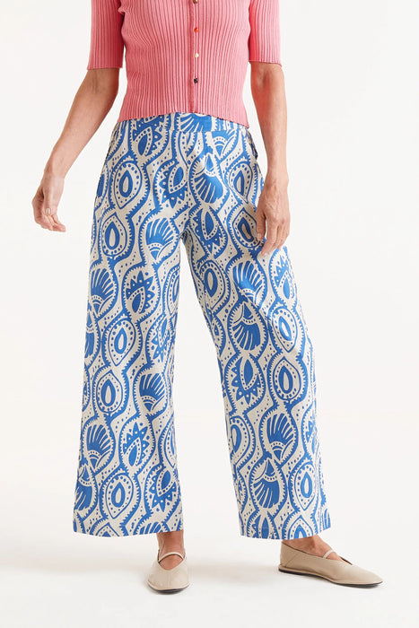 Aquaria printed straight trousers