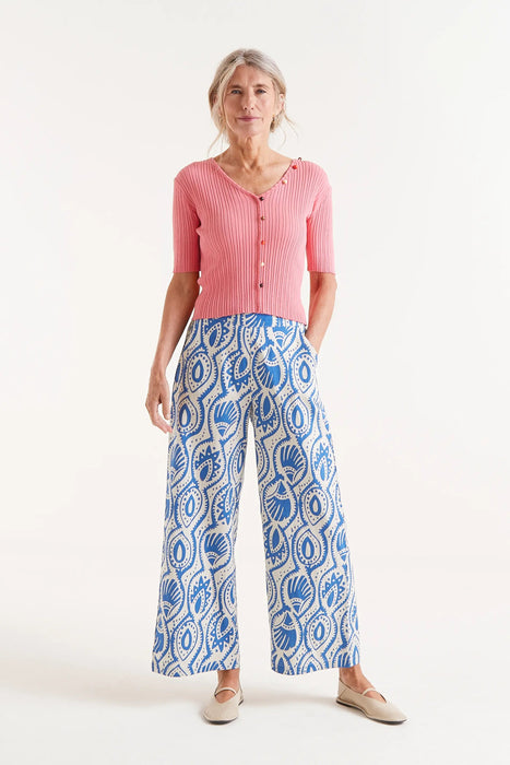 Aquaria printed straight trousers