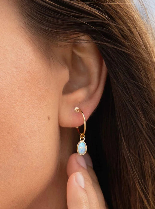 Aura Opal Hoops