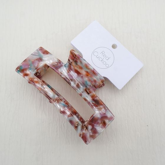 Rectangle Multi Colour Claw Clip