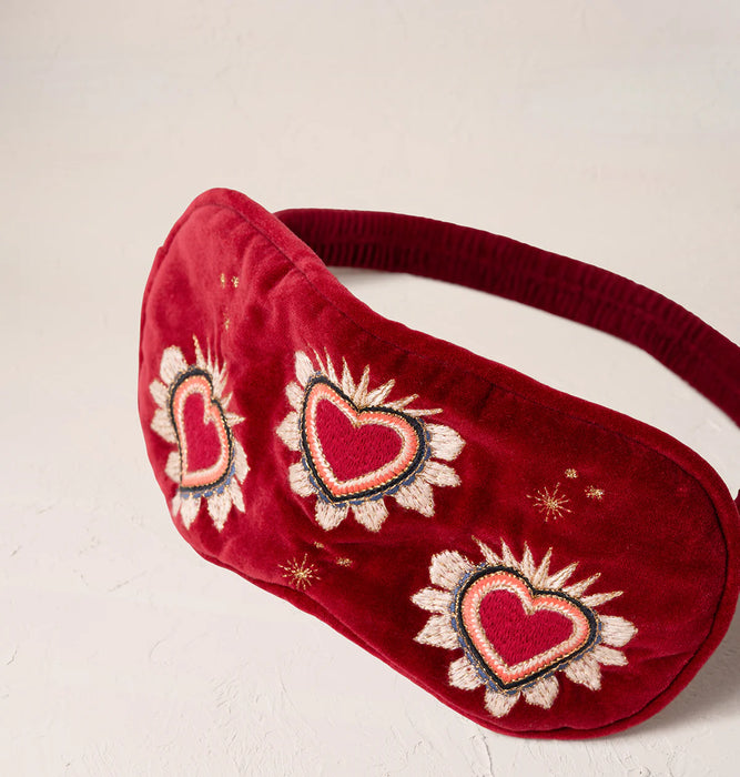 Elizabeth Scarlett Enchanted Hearts velvet eye mask