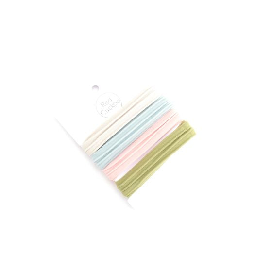 Pack of 4 Pastel Set Elastic Hair Ties