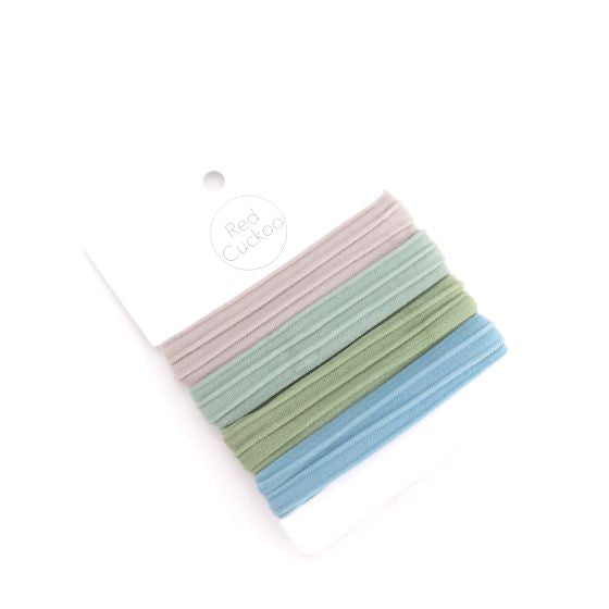 Pack of 4 Green Set Elastic Hair Ties