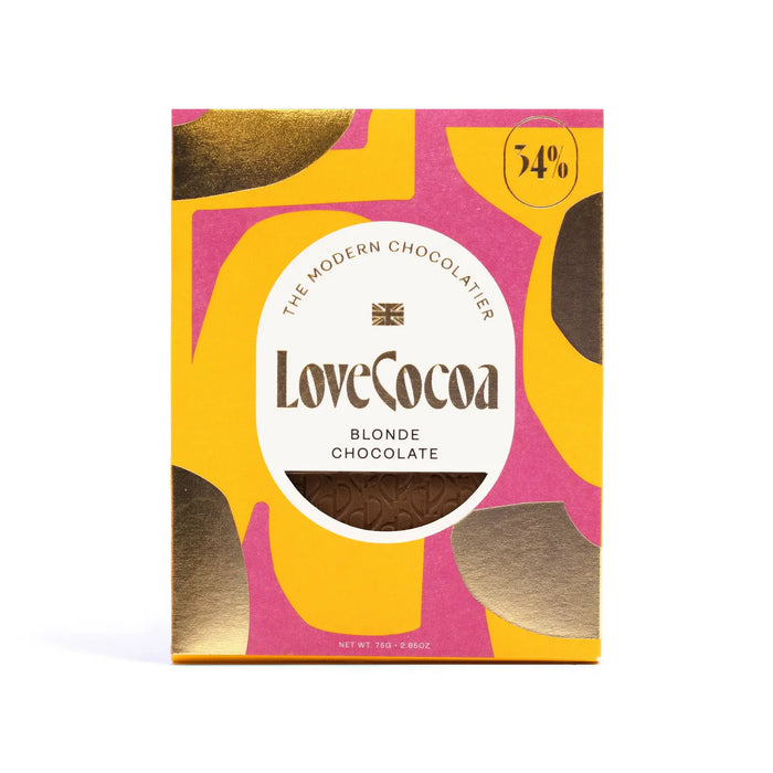 Love cocoa blonde chocolate bar