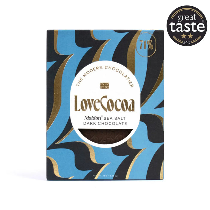 Love cocoa Malden’s sea salt dark chocolate bar