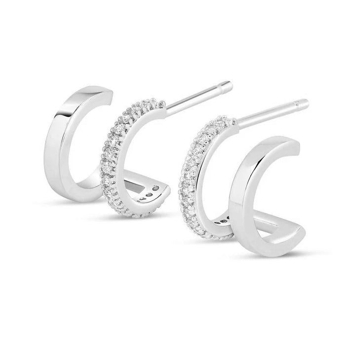 Double Hoop Illusion Earrings