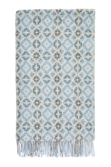 Dartmouth Design Shetland Wool Throw - Blue