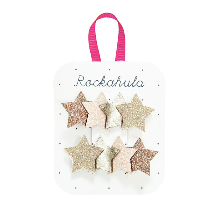 Frosted Shimmer Star Clips