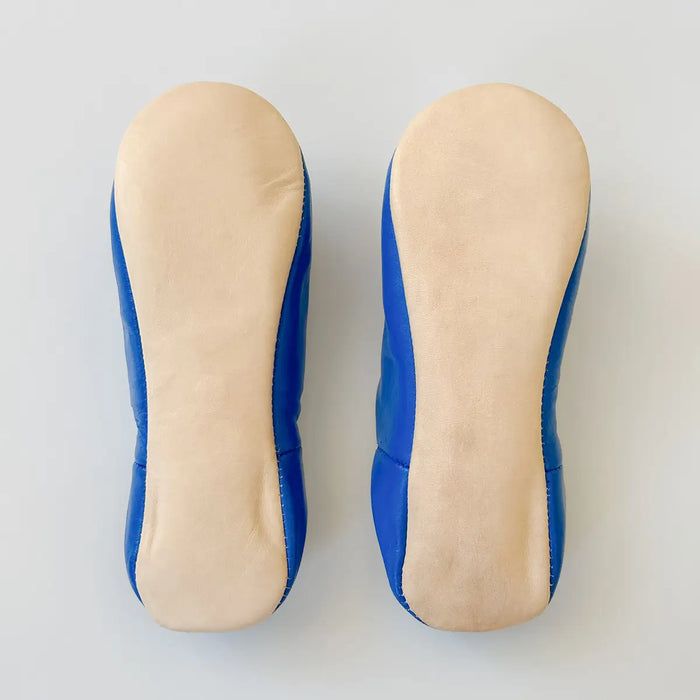 Moroccan Babouche Basic Slippers, Majorelle Blue